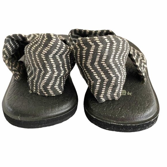 Sanuk Womens Yoga Mat Sling 2 Chevron Print Rubber Stretch Fabric Sandals Size 8 - Picture 8 of 10